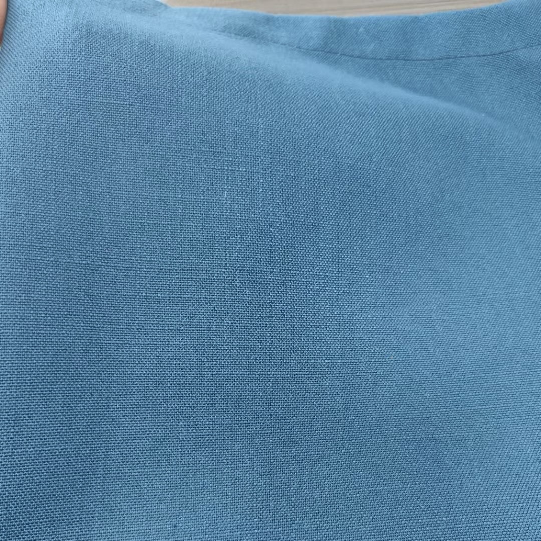 Blaue Serviette aus Leinen f&uuml;r Hotelrestaurants, 50 x 50 cm, Standardgr&ouml;&szlig;e