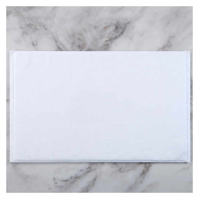 Wit gebleekte hoogwaardige hotel 32S dubbelgaren badmat 50x80cm